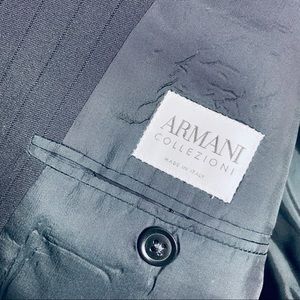 Armani Collezioni Black Mens Blazer, 44
